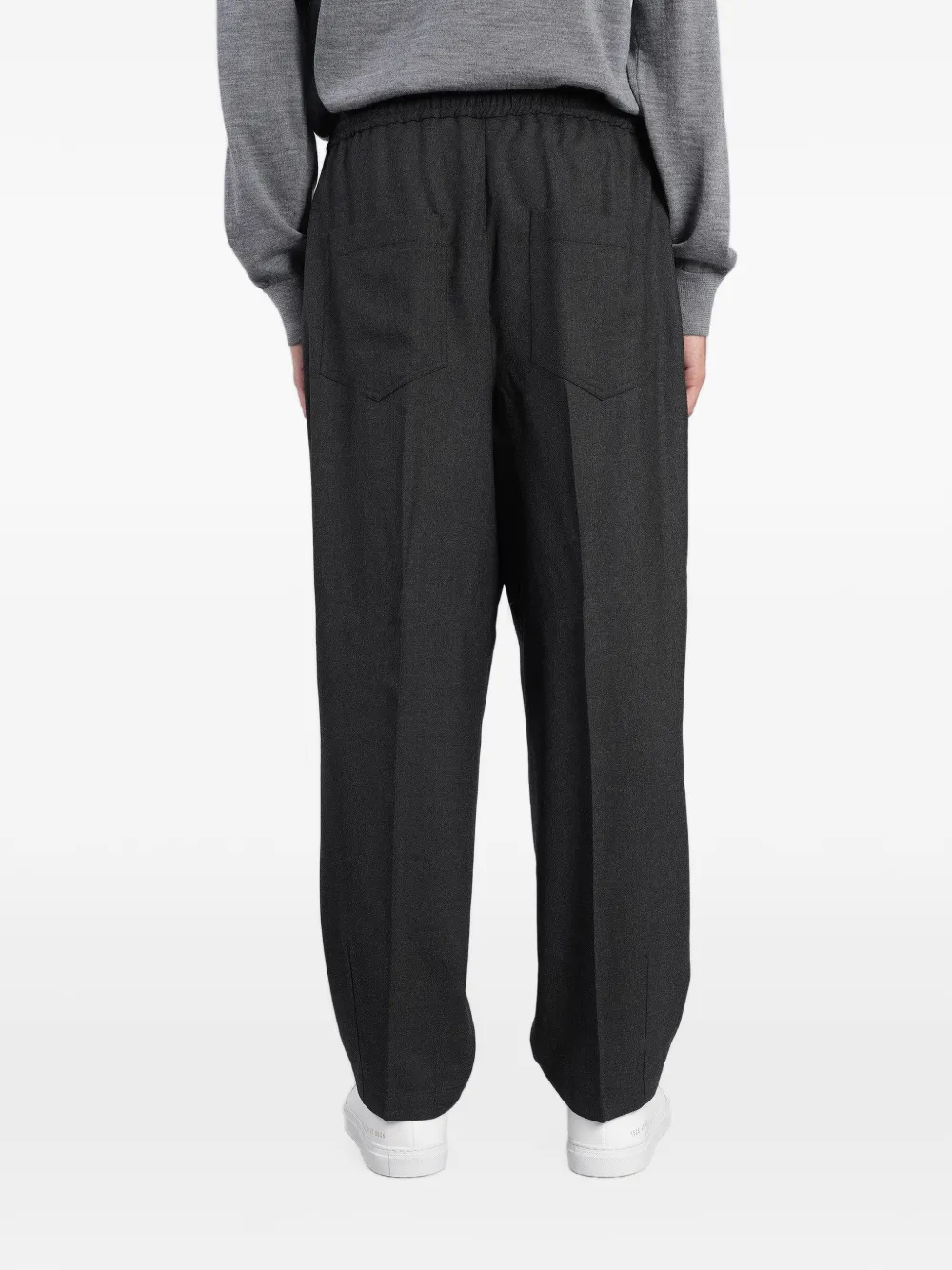 PT Torino drawstring pleated trousers Grijs