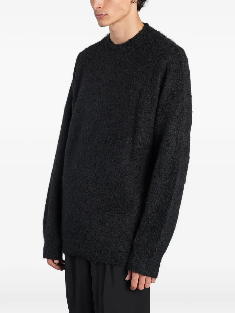 Laneus brushed-knit sweater Zwart