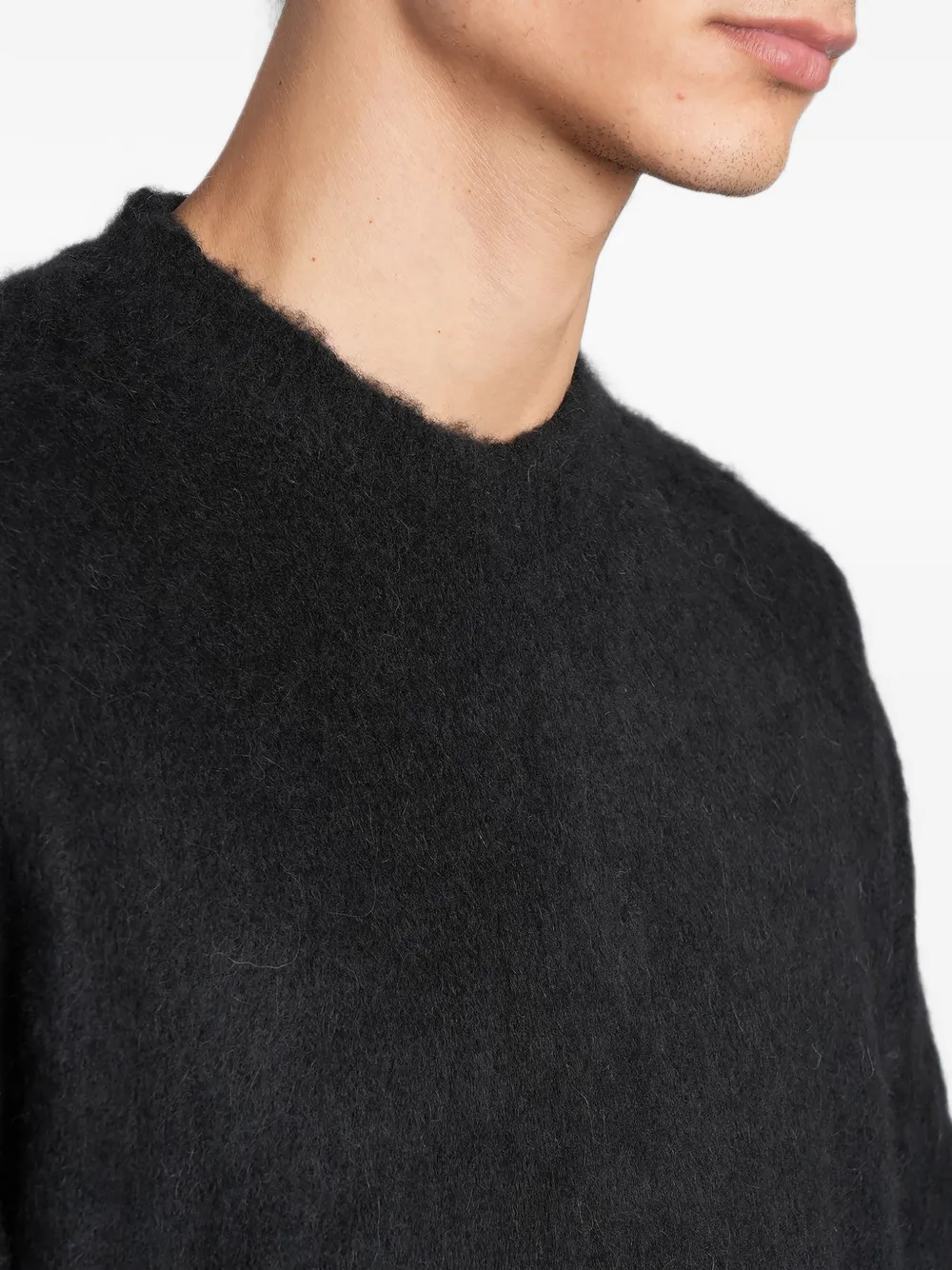 Laneus brushed-knit sweater Zwart