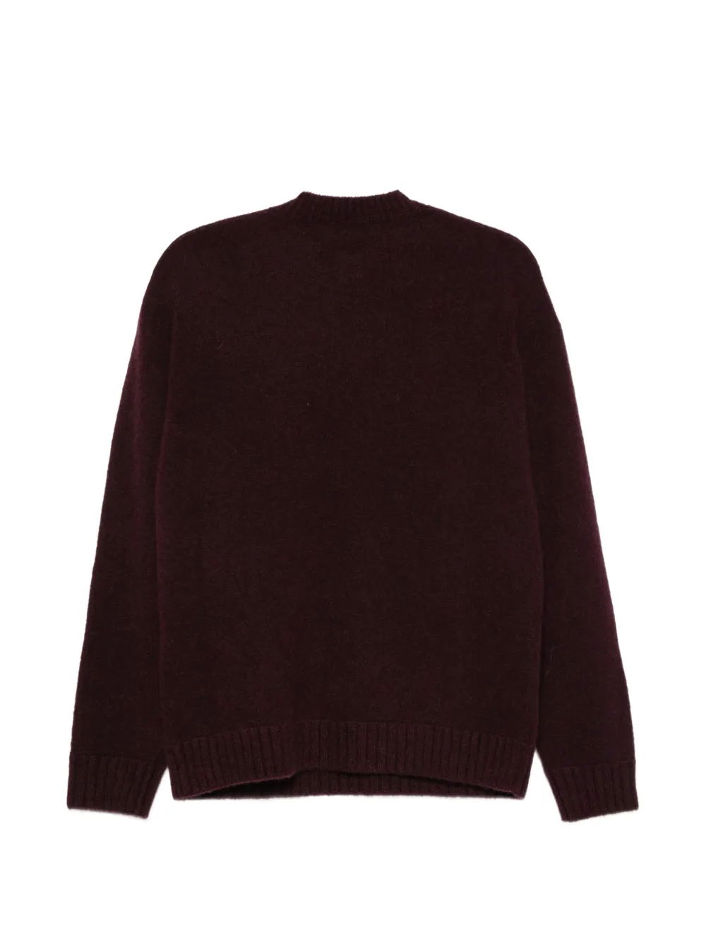 Laneus crew-neck ribbed-trim sweater Rood