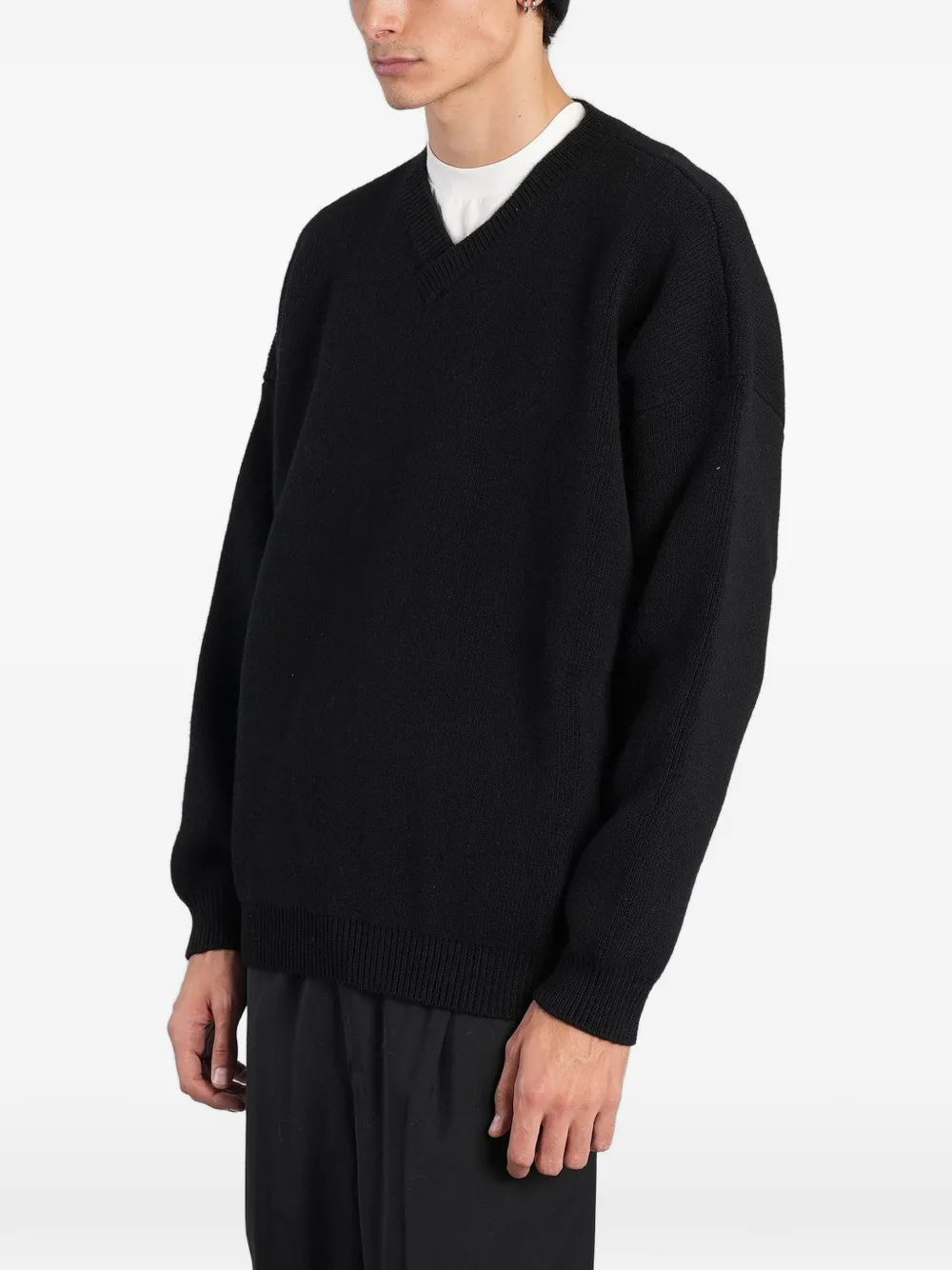 Laneus V-neck sweater Zwart