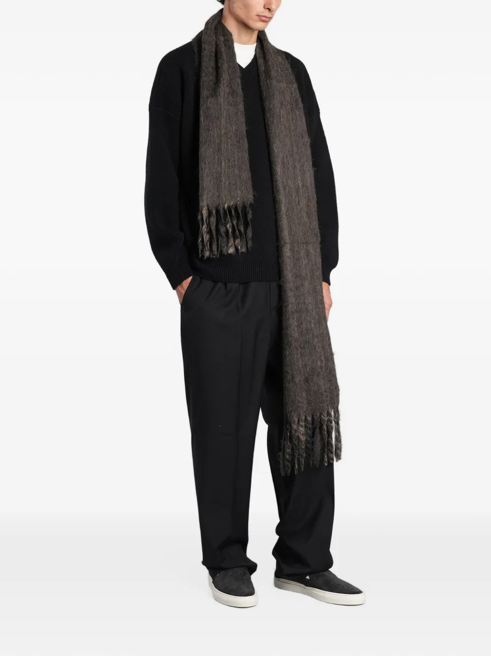 Laneus V-neck sweater Zwart