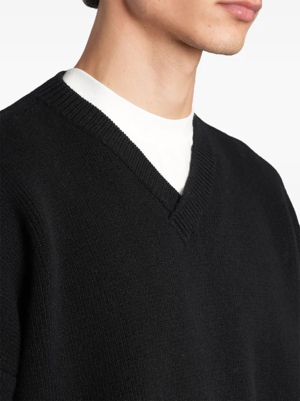 Laneus V-neck sweater Zwart