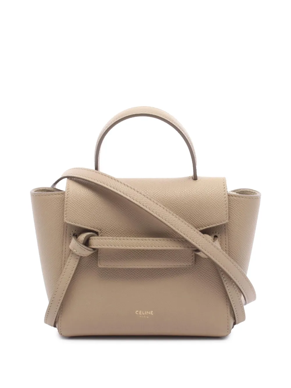 Celine Pre-Owned 2000-2026 Pico Grained Calfskin Belt Bag satchel - Nude