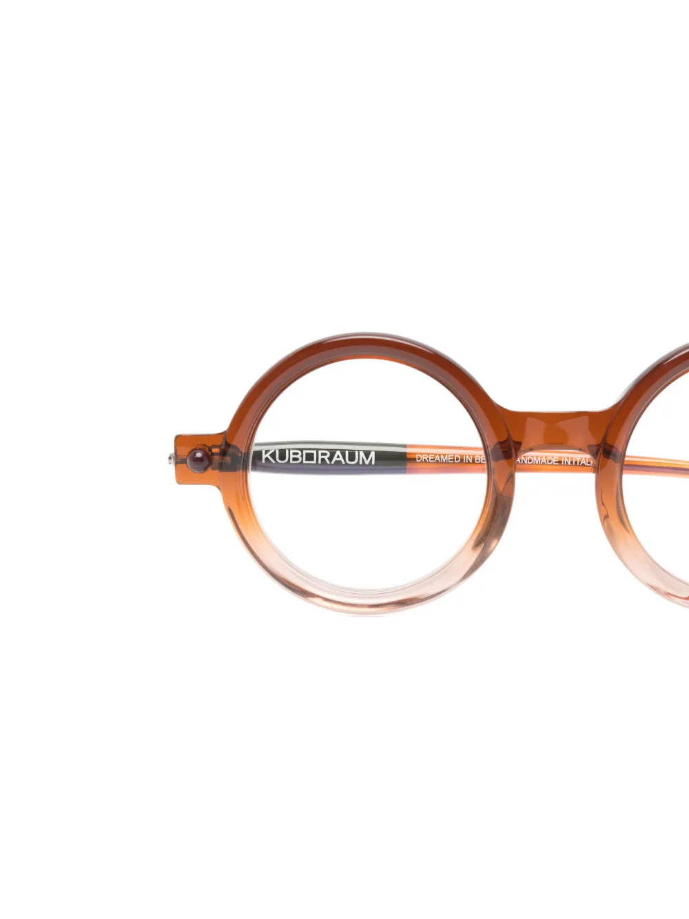 Kuboraum round-frame glasses Bruin