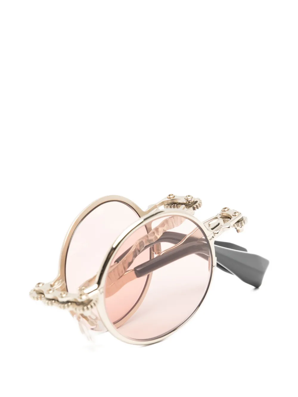 Kuboraum Zonnebril met rond montuur Zilver