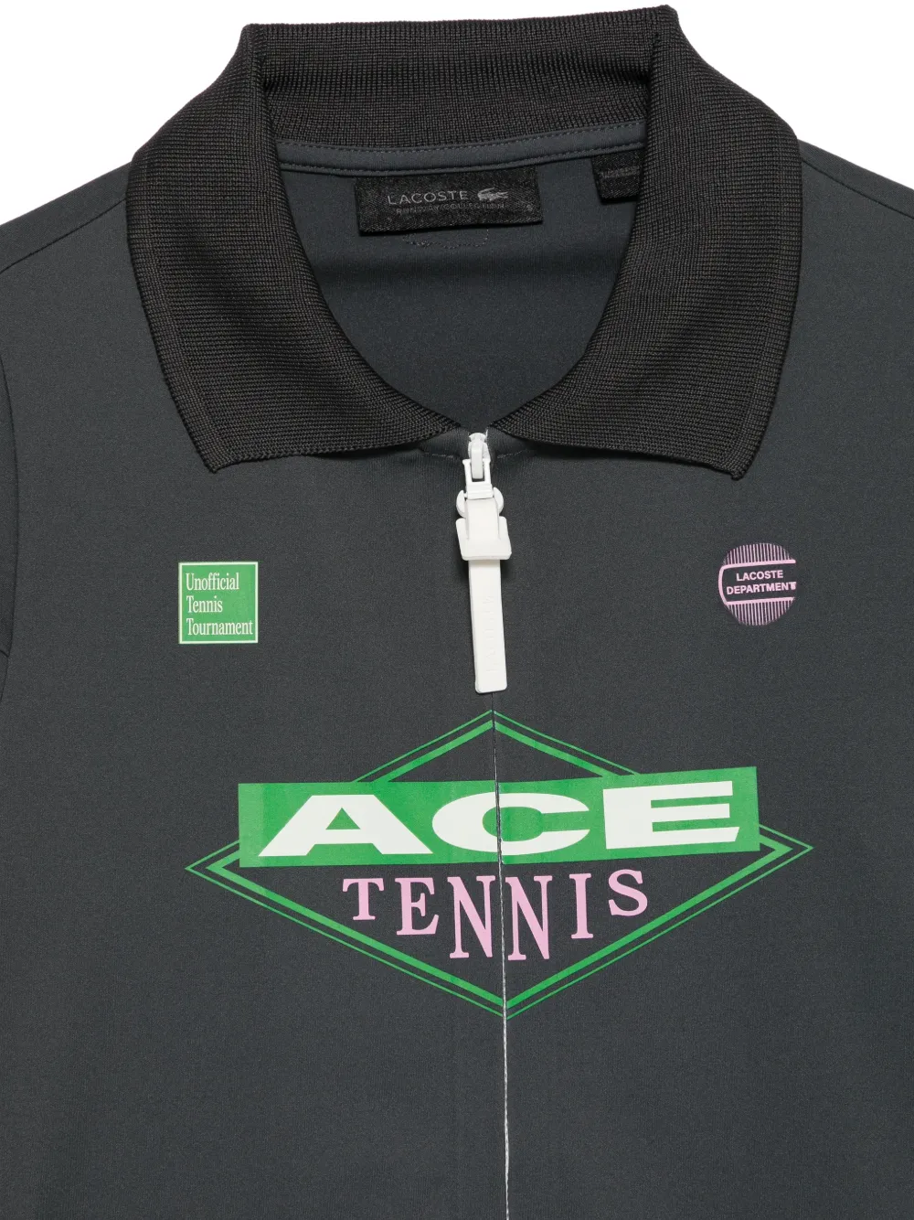 Lacoste graphic-print long-sleeve T-shirt Grijs
