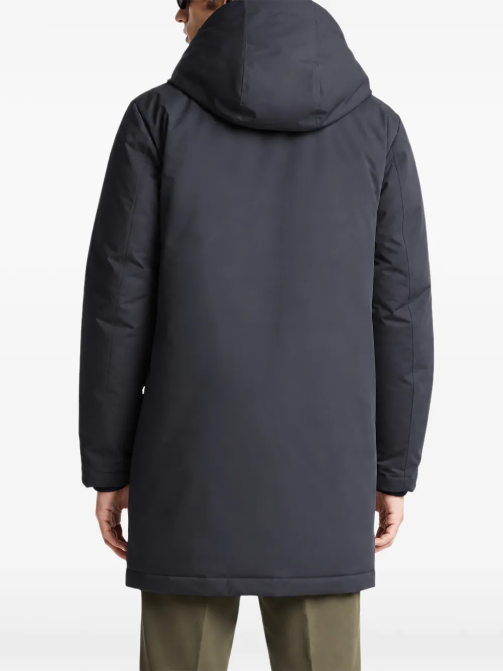Fay Donsparka met capuchon en knoopsluiting Blauw