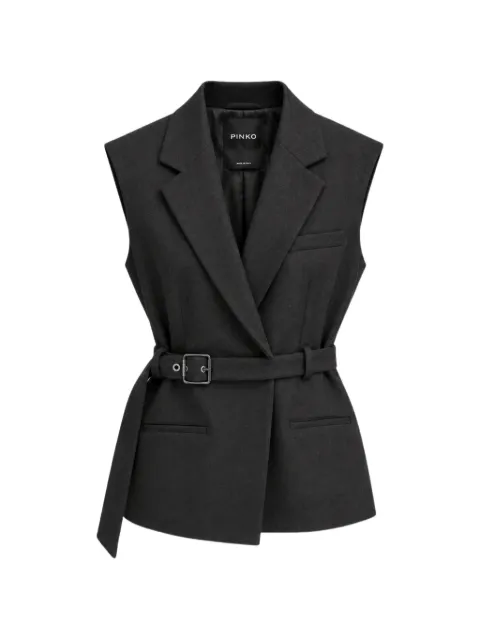 PINKO Nuraqus belted sleeveless jacket