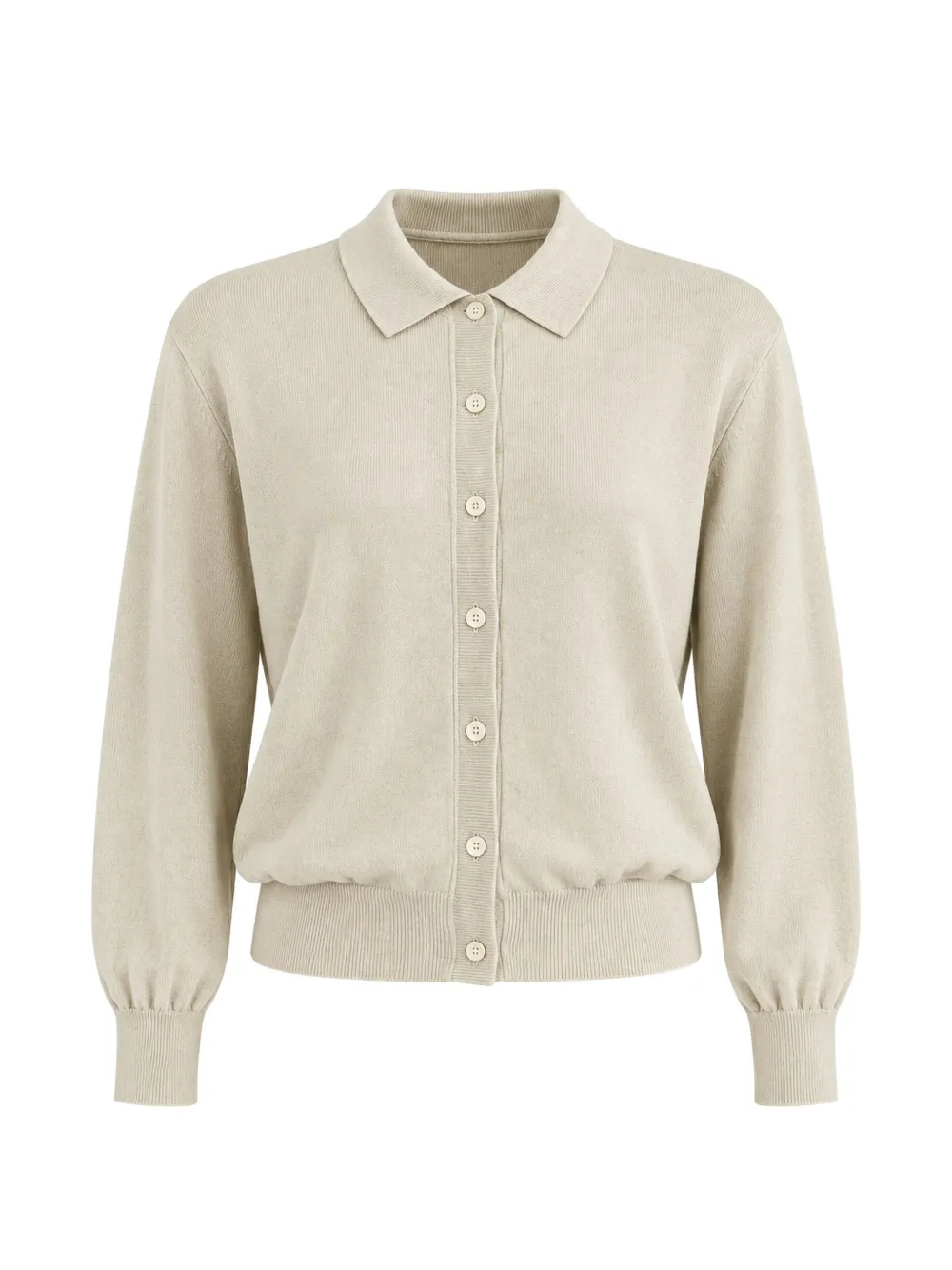 Baserange Tier polo cardigan - Neutrals