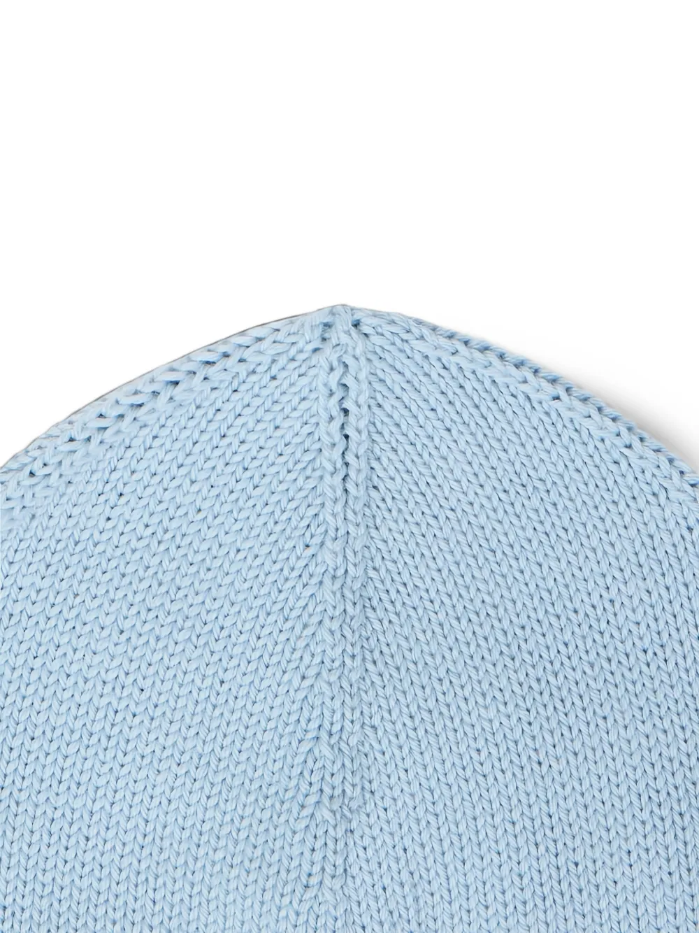 Stone Island Junior Muts met logopatch en geribbelde rand Blauw