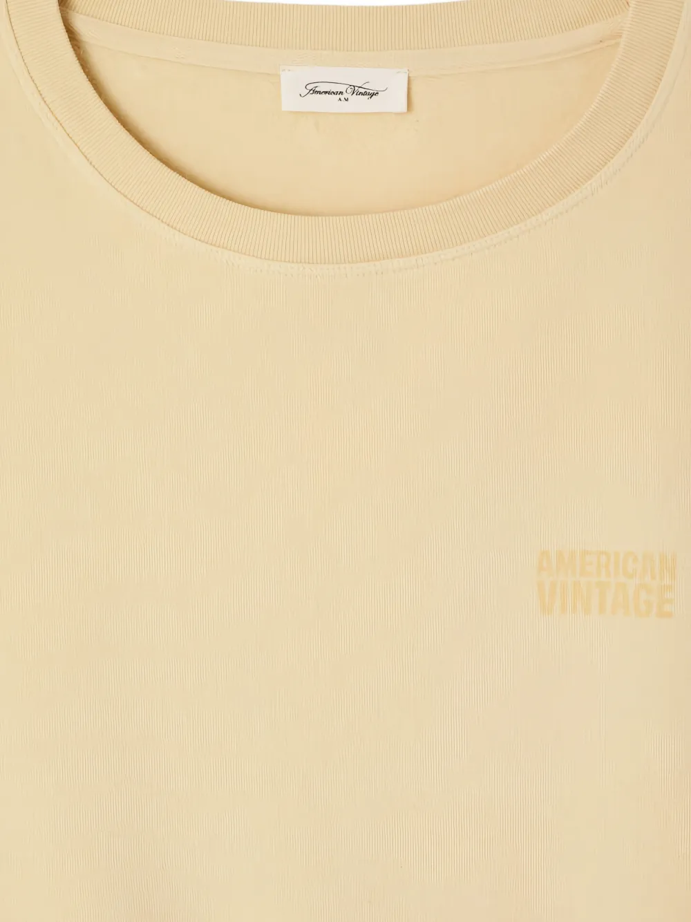 American Vintage Jitbay sweater met logo-print en verlaagde schouders Geel