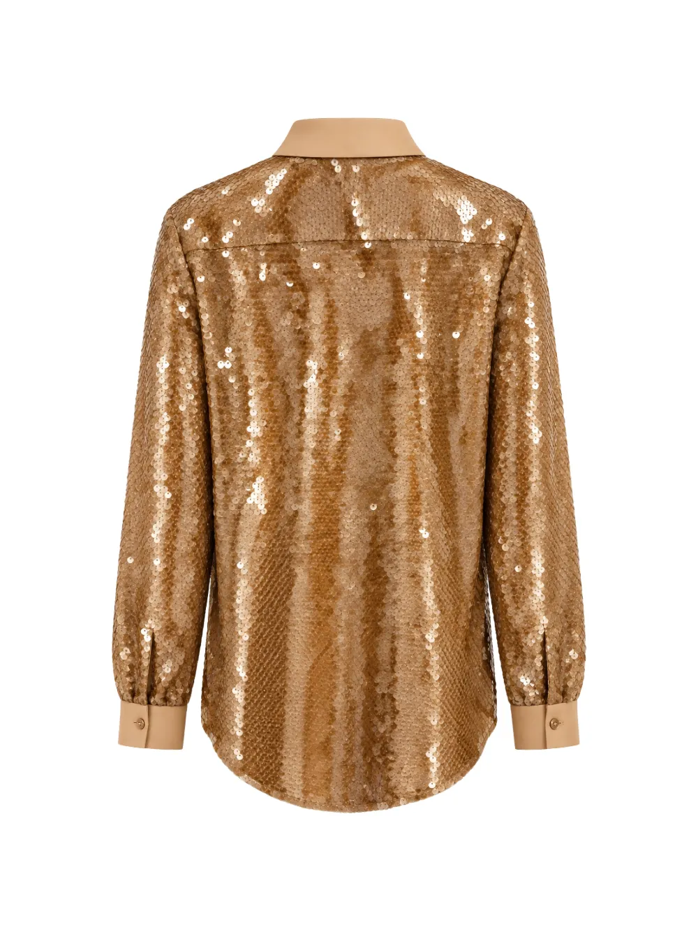 Alberta Ferretti sequin-embellished long-sleeve shirt Goud