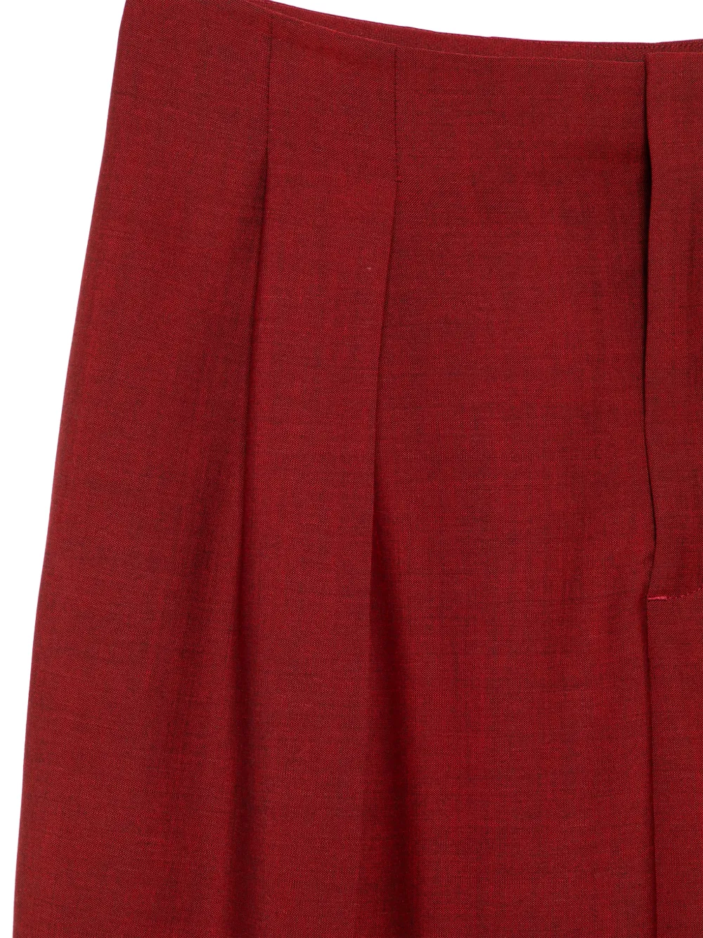 Lacoste straight fit tailored wool trousers Rood
