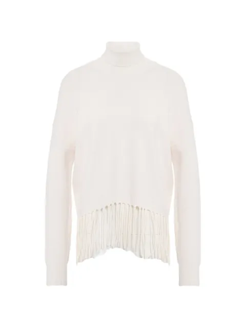 kaos fringe-trim roll-neck sweater