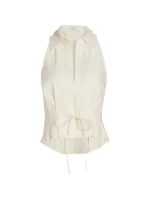 HEVRON pleated sleeveless top