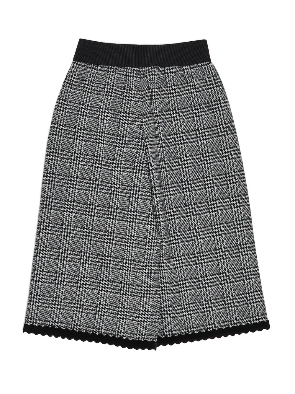 TWINSET Kids houndstooth scalloped-hem trousers Grijs