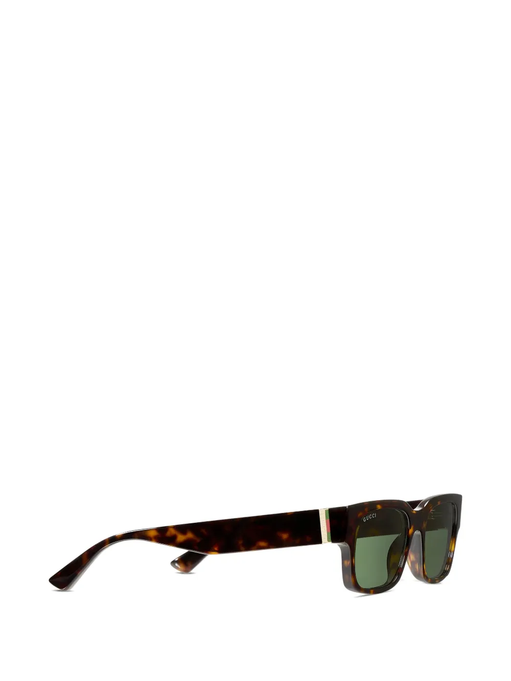 Gucci Eyewear Zonnebril met rechthoekig montuur Bruin