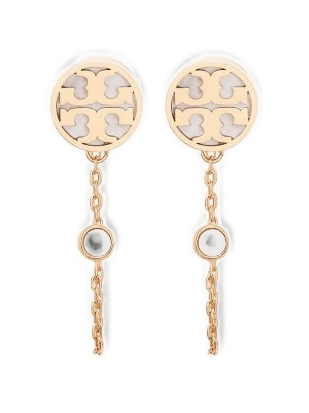 Tory Burch Icon mother-of-pearl chain earrings