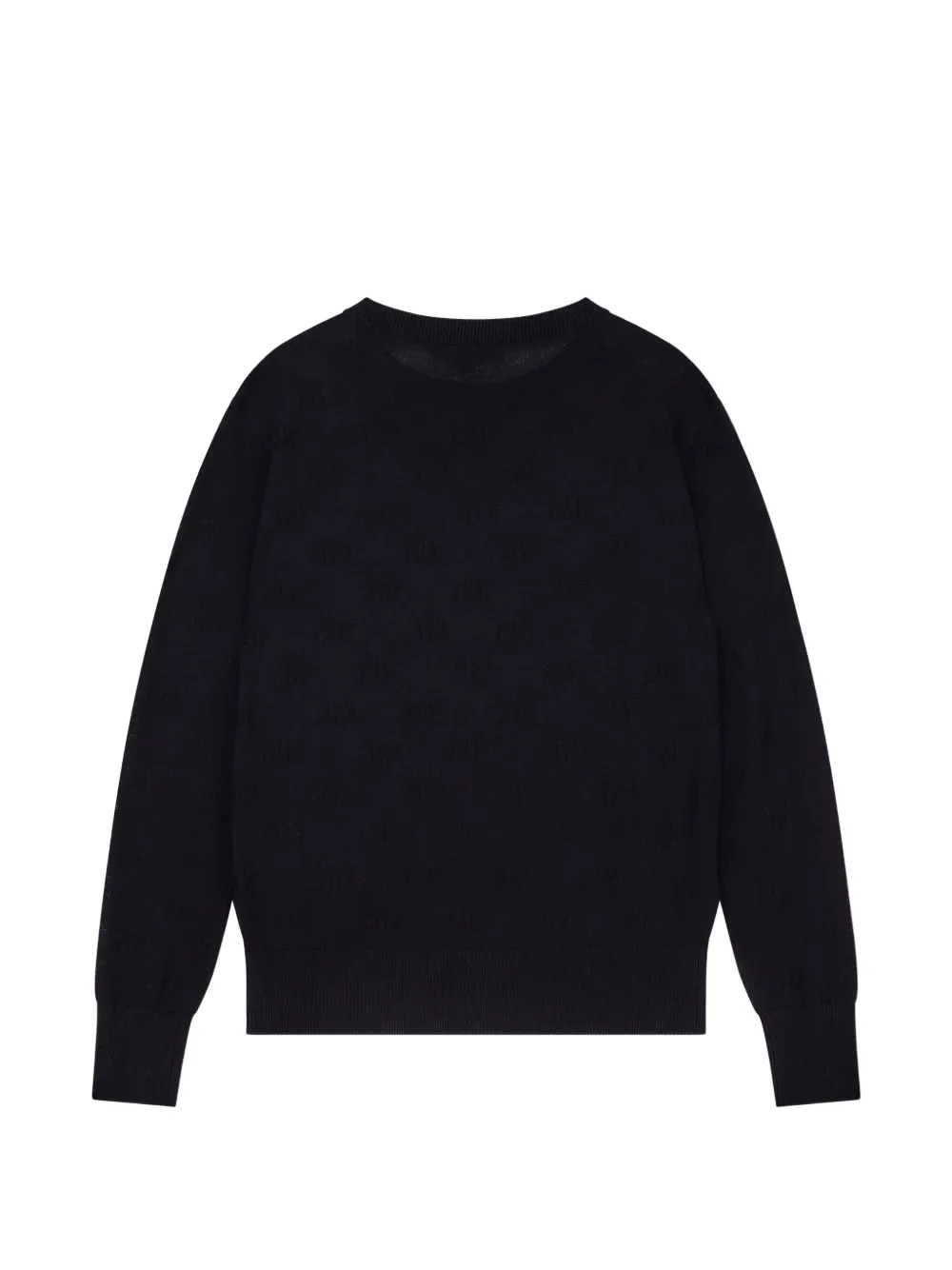 Armani Exchange Sweater met logo jacquard Zwart