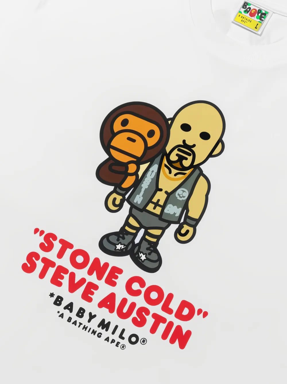 A BATHING APE x WWE Stone Cold Steve Austin T-shirt Wit