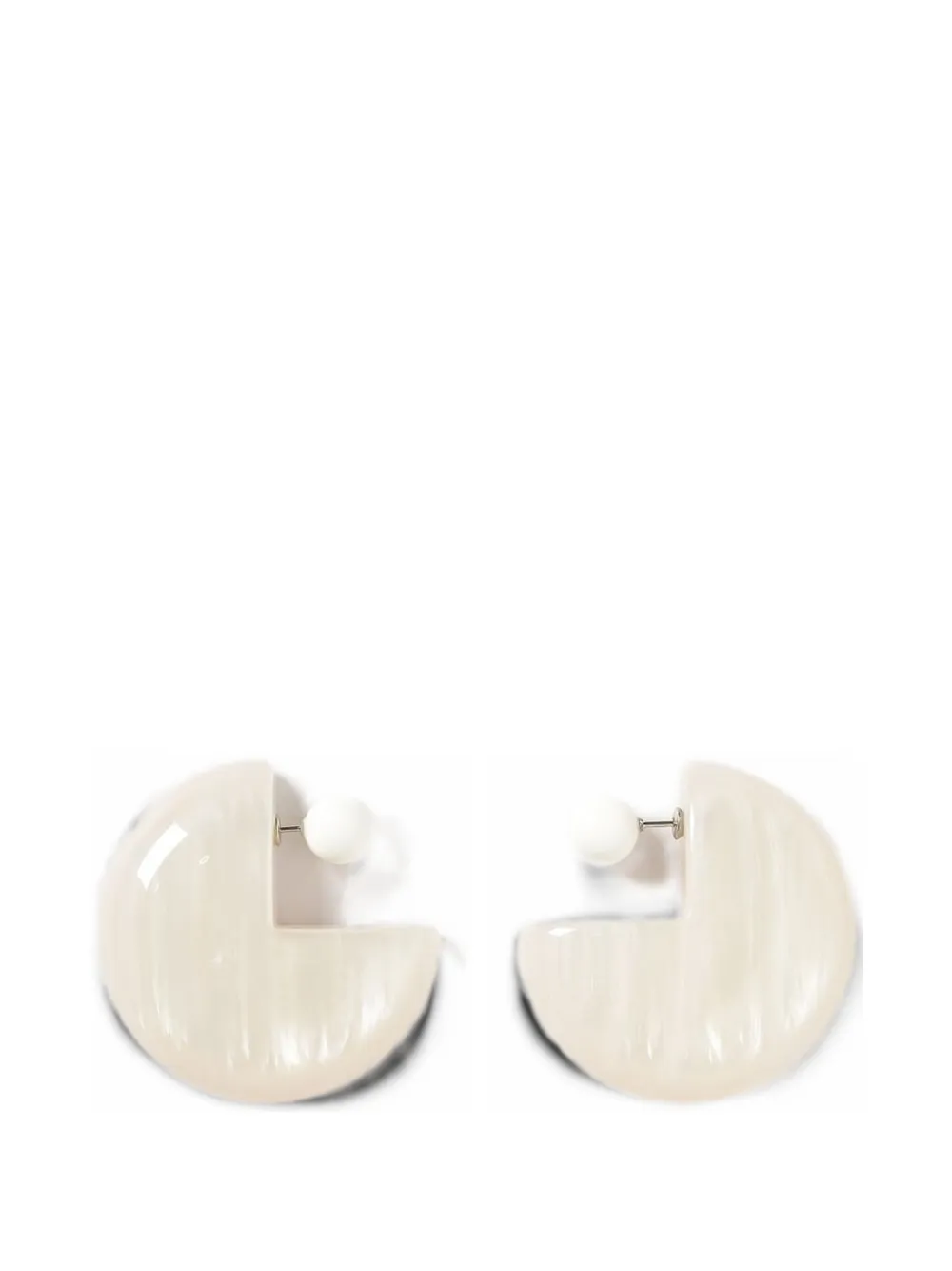 Emporio Armani marble-effect earrings - Nude