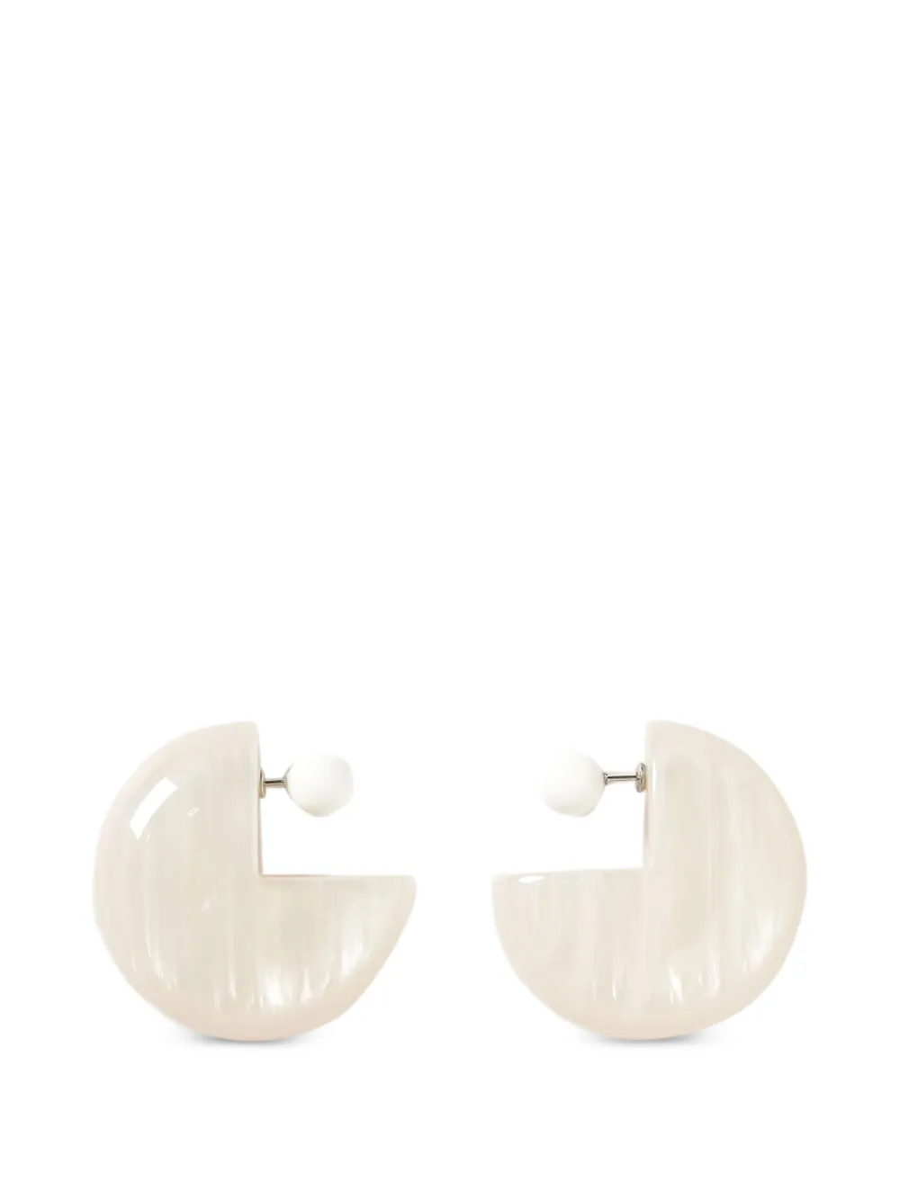 Emporio Armani marble-effect earrings - Toni neutri