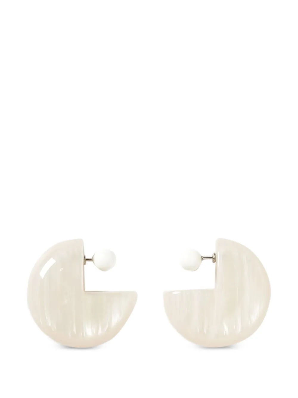 Emporio Armani marble-effect earrings - Toni neutri
