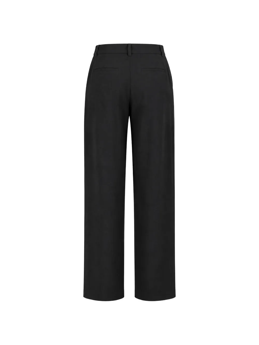 MINIMUM Dexter broek met wijde pijpen en geplooid detail Zwart