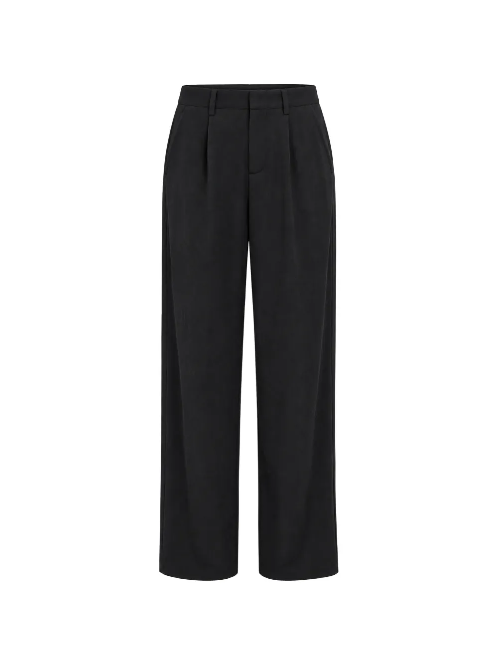 Minimum Dexter Pleat-detail Wide-leg Trousers In Black