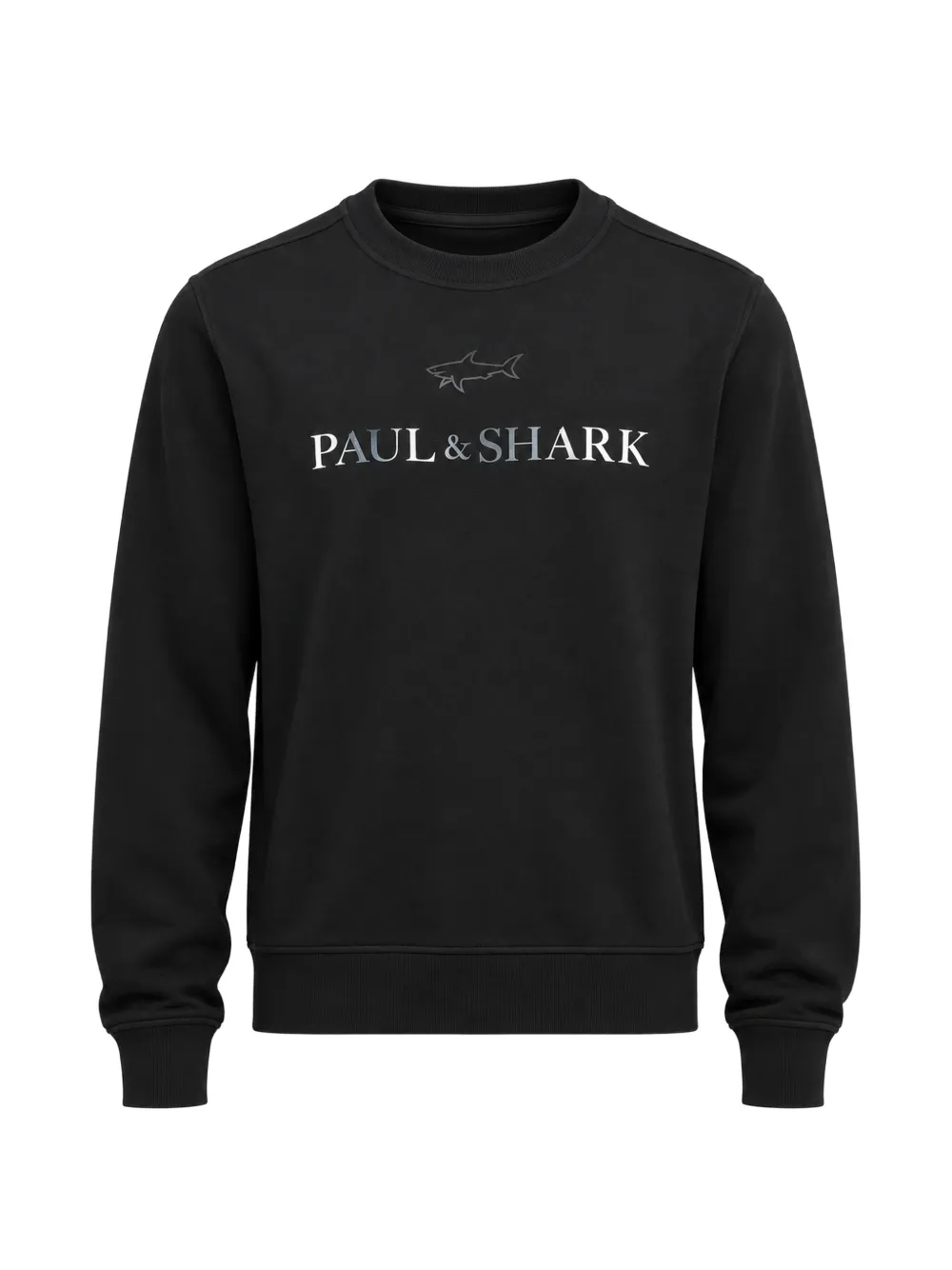Paul & Shark logo-print long-sleeve sweatshirt - Nero