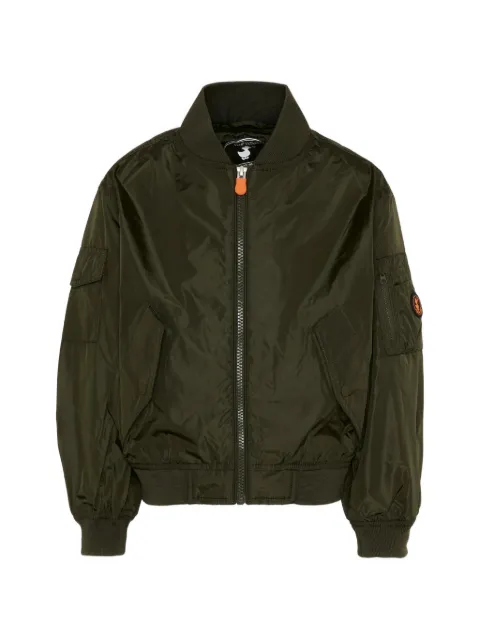 Save The Duck Kids logo-patch bomber jacket