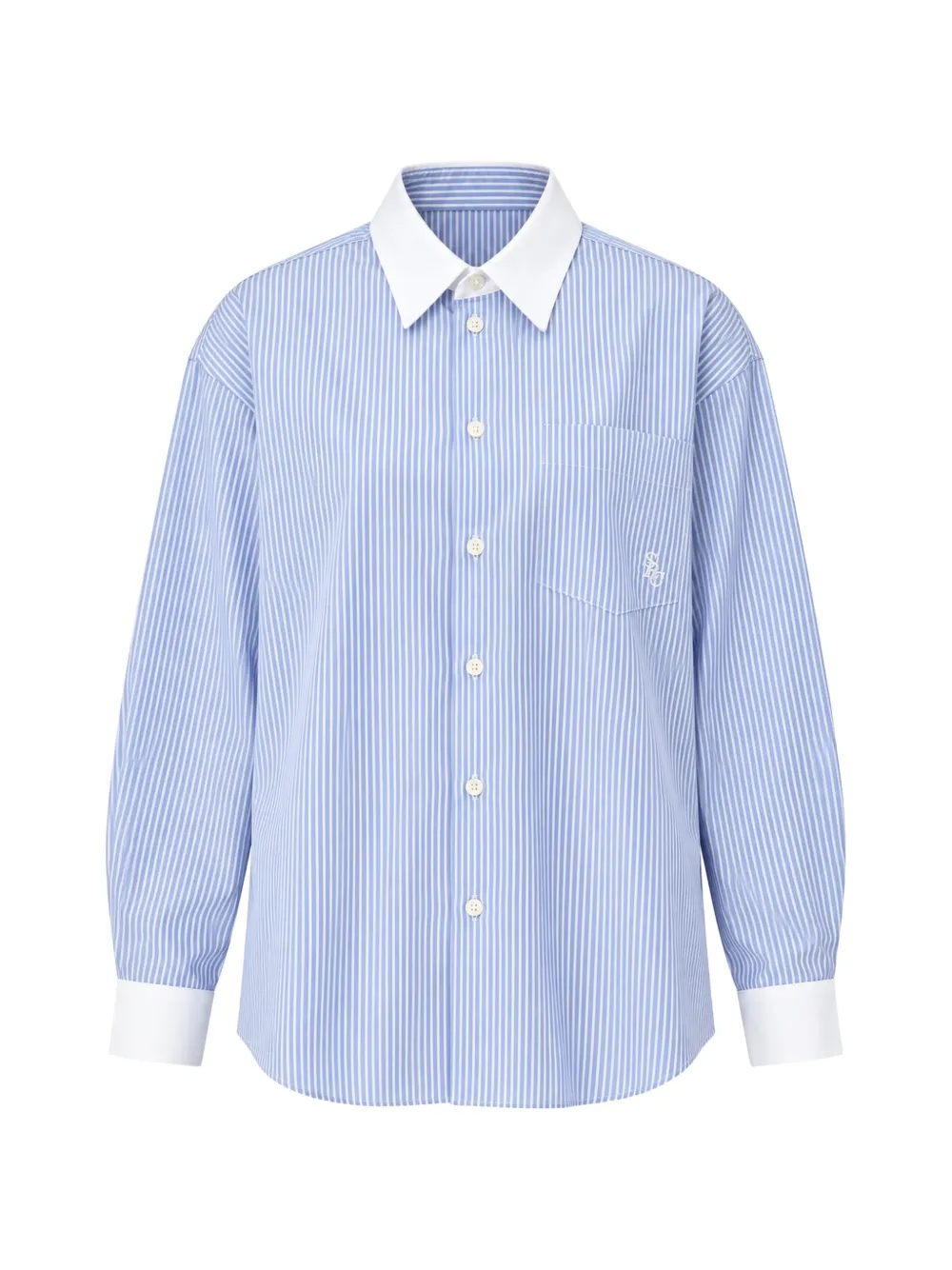 Sporty & Rich SRC oversized striped shirt - Blau