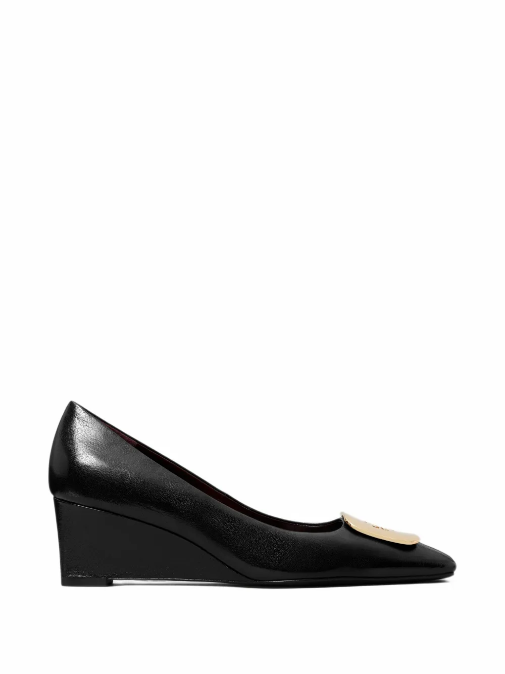 Tory Burch Georgia logo-plaque wedge pumps - Schwarz