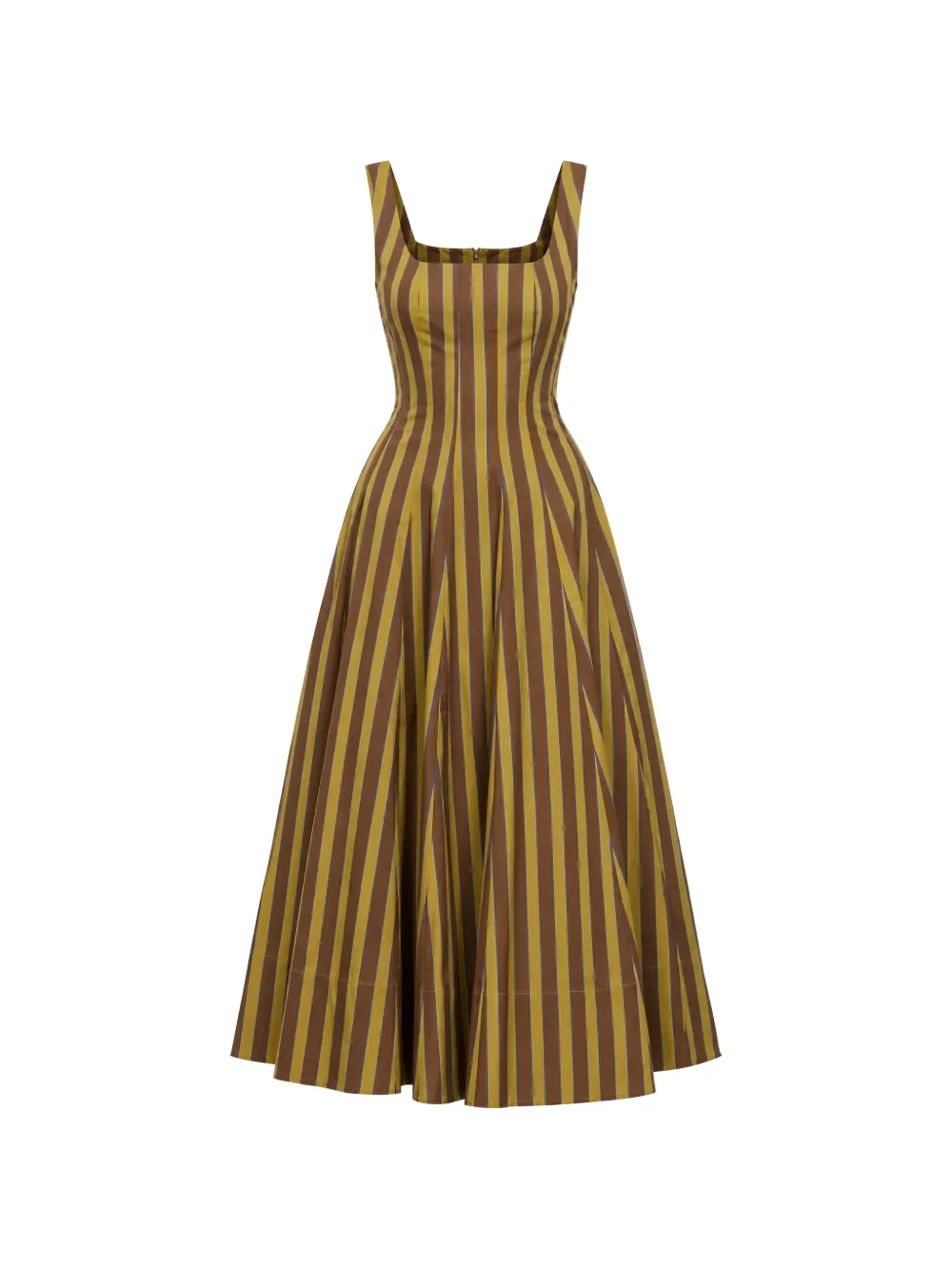 STAUD striped midi dress - Giallo