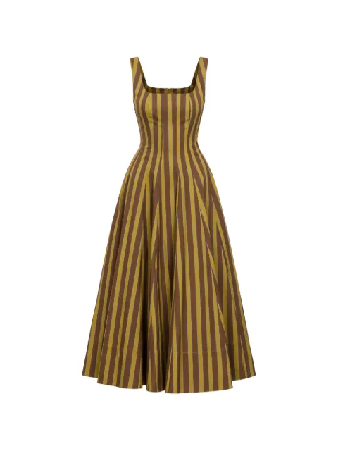 STAUD striped midi dress