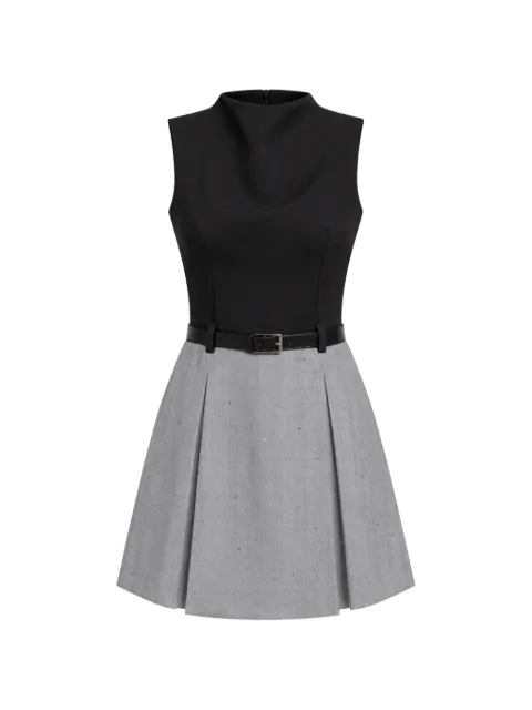 kaos belted pleated mini dress