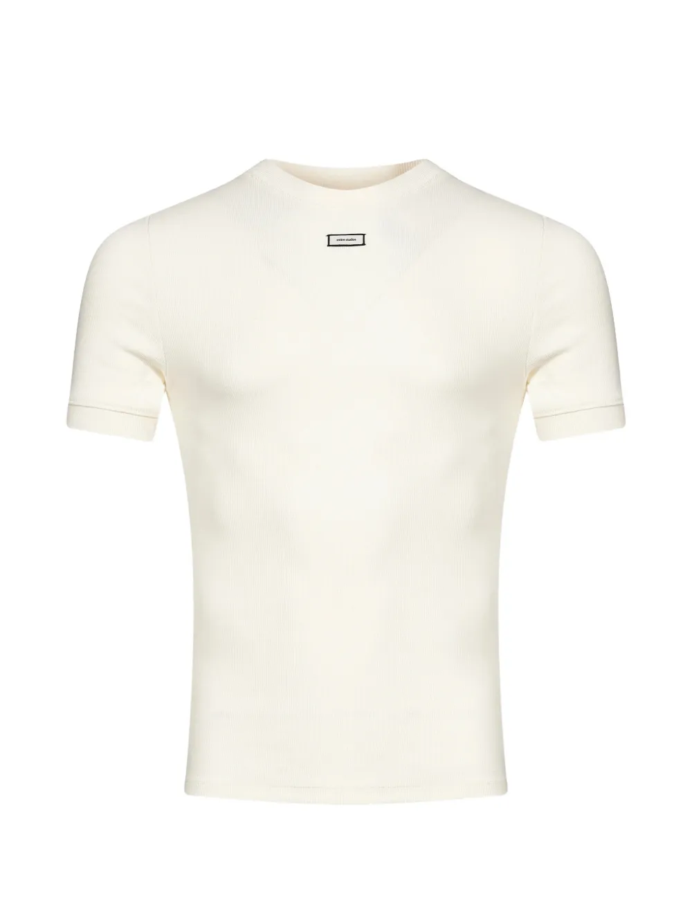 ENTIRE STUDIOS ribbed logo-patch T-shirt