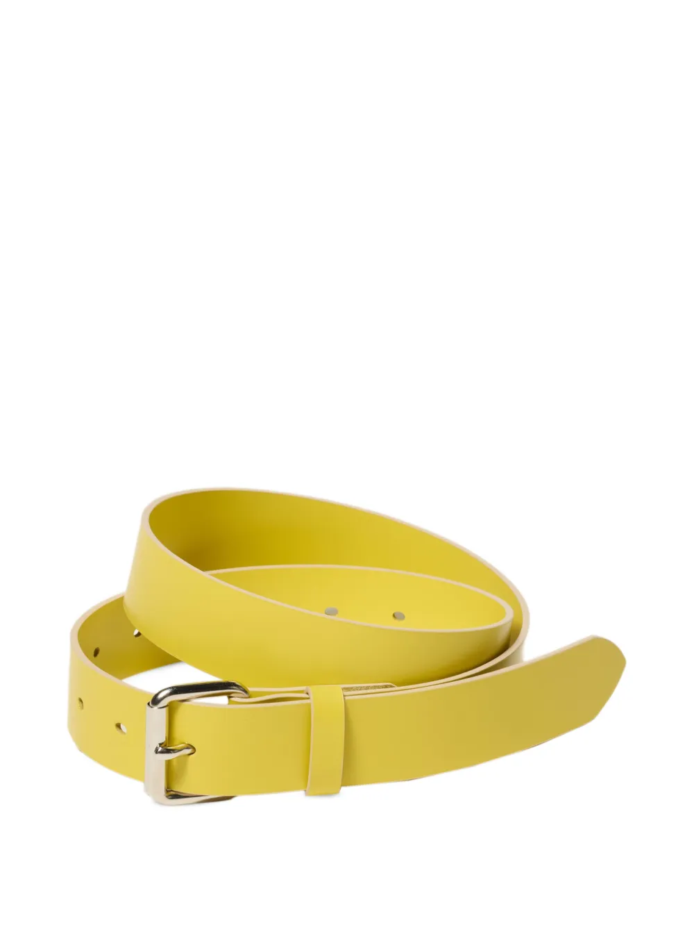Auralee small Roller leather buckle belt - Giallo