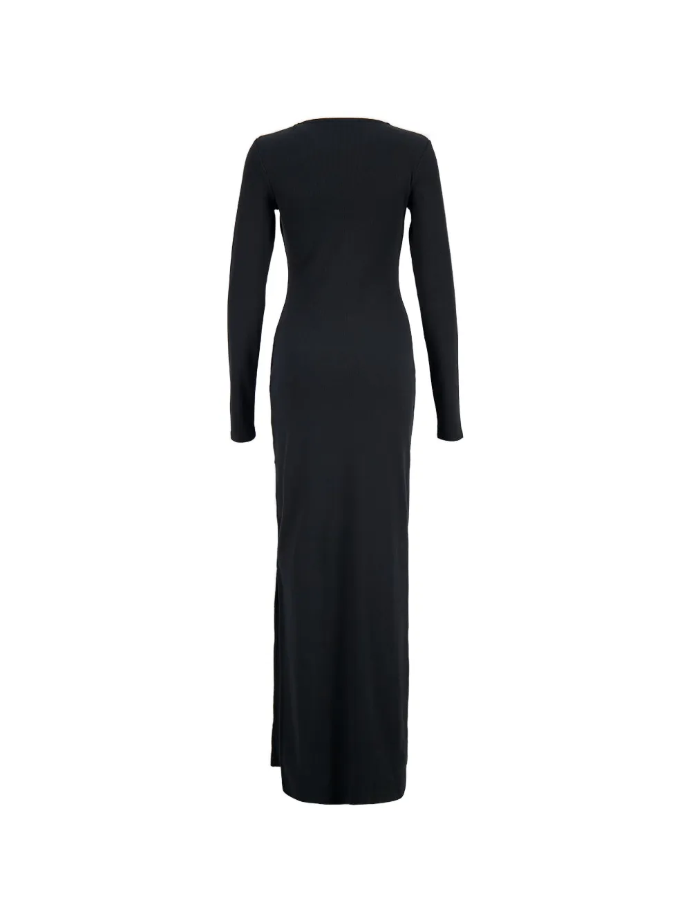 Casablanca jewellery-embellished ribbed maxi dress Zwart