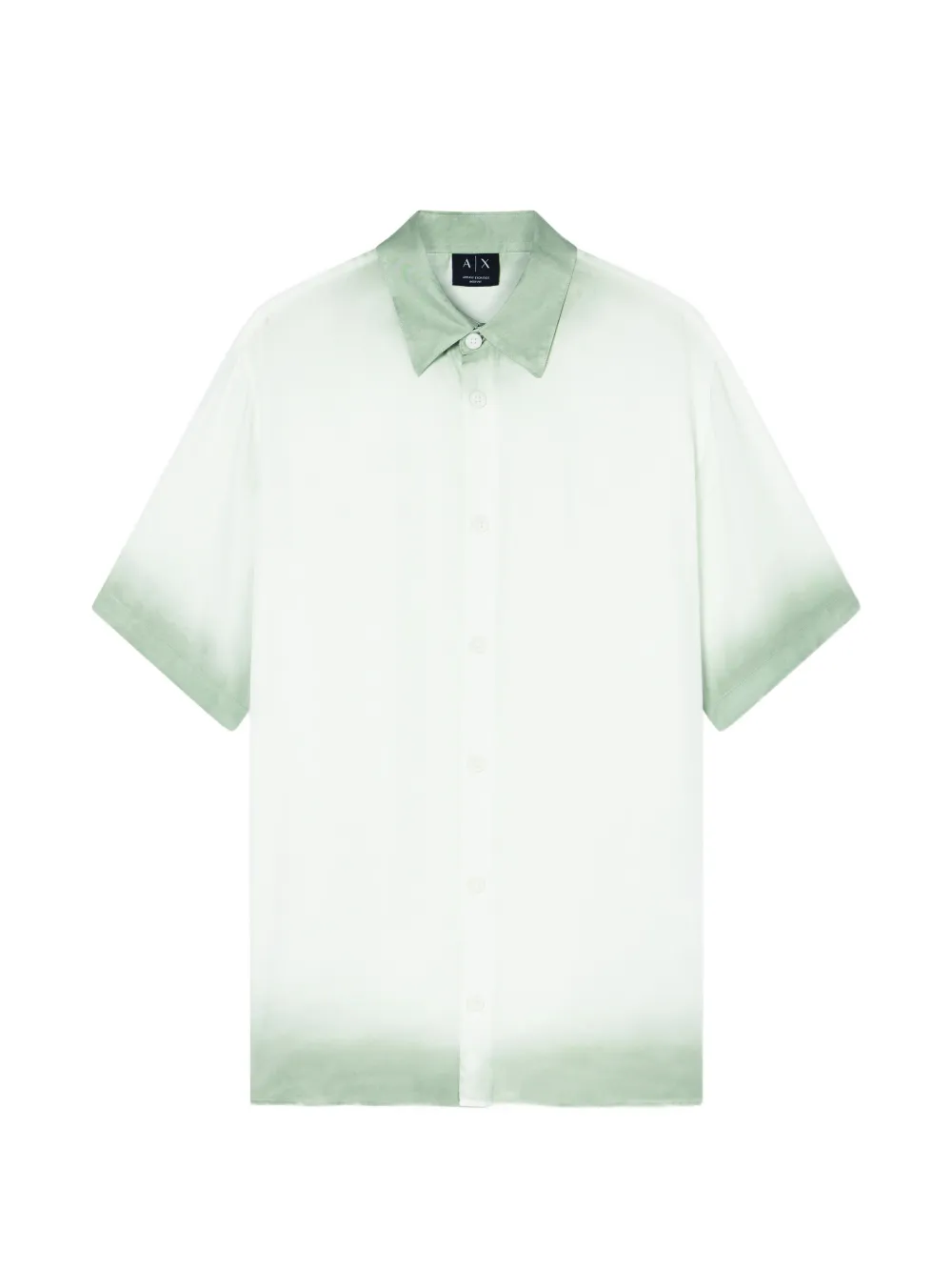 Emporio Armani Viscose twill overhemd Wit