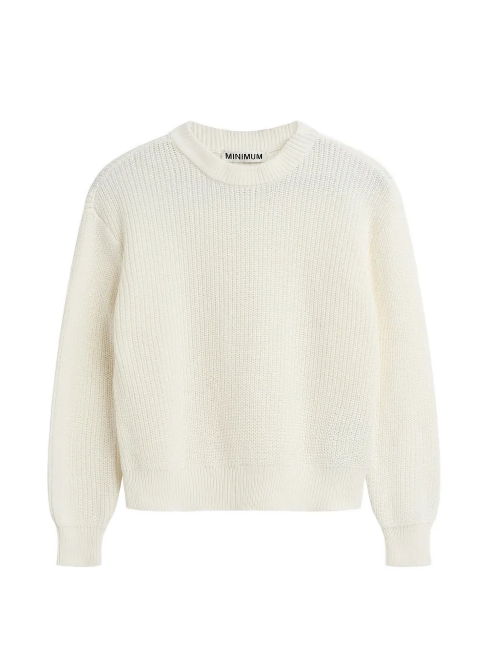 Minimum Mikala Ribbed-knit Sweater In Neutrals