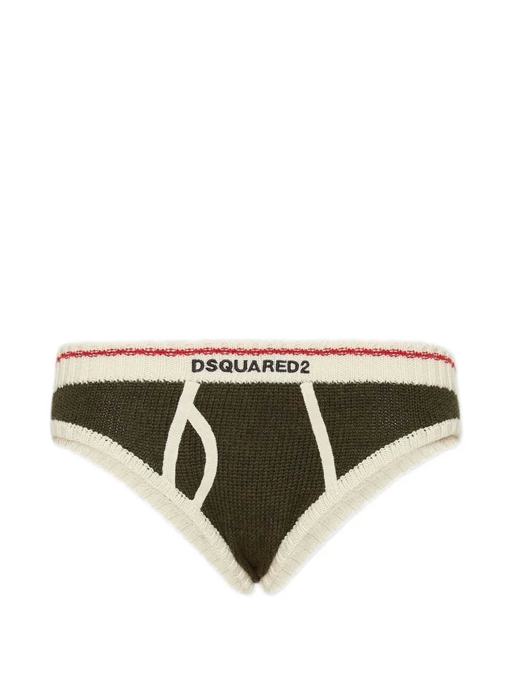 DSQUARED2 striped-trim knitted shorts - Verde