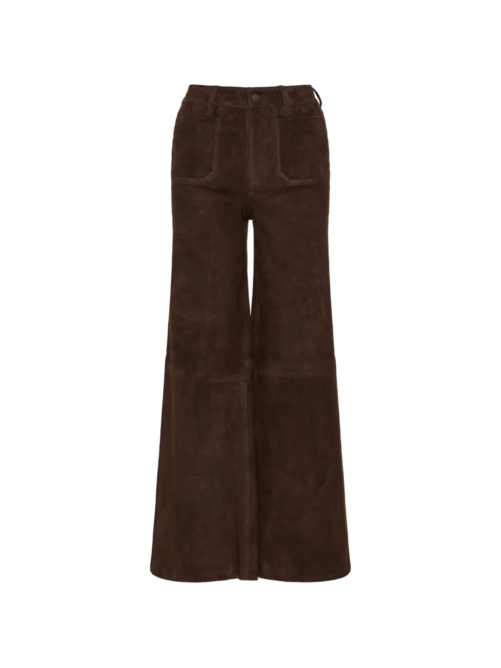 FRAME Le Slim Palazzo suede palazzo pants Bruin