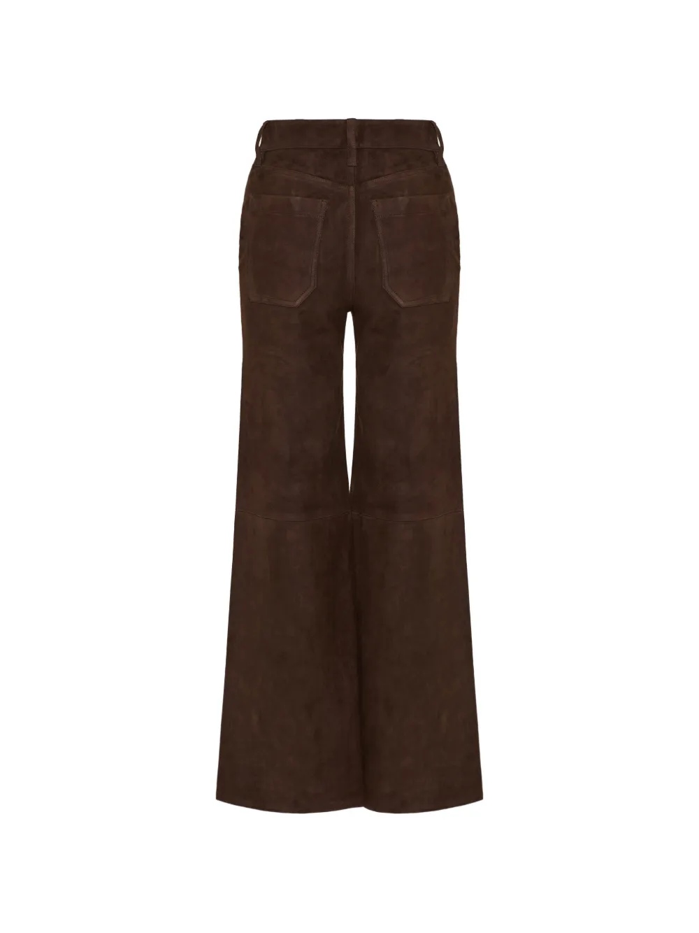 FRAME Le Slim Palazzo suede palazzo pants Bruin