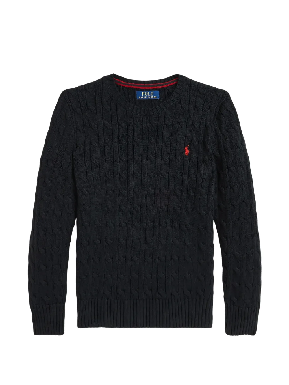 POLO RALPH LAUREN KIDS cable-knit sweater - Nero