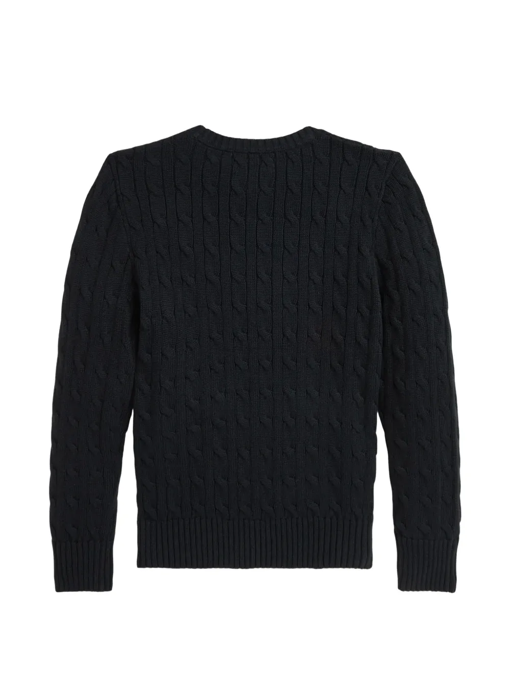 POLO RALPH LAUREN KIDS cable-knit sweater Zwart