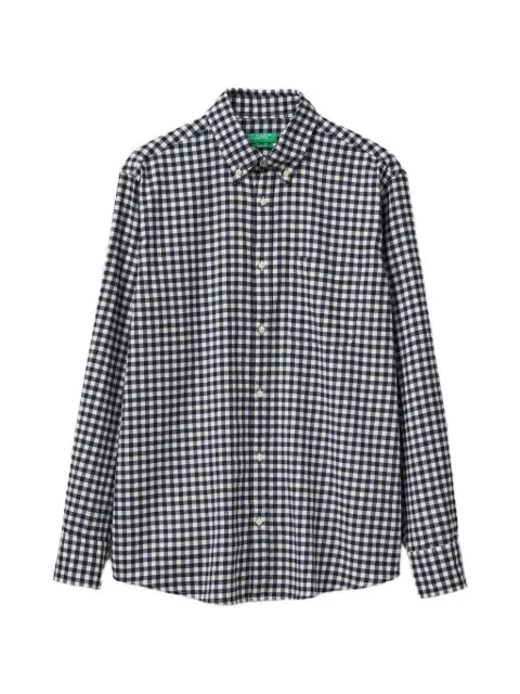 Benetton gingham-check flannel shirt