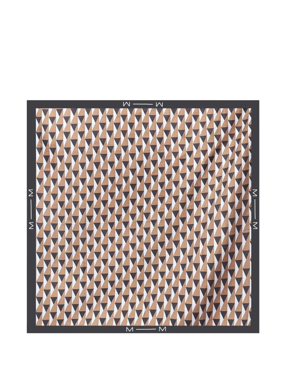 Max Mara geometric-print silk scarf - Nude