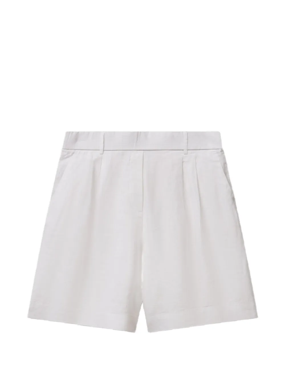 Benetton pleated elasticated shorts - Bianco